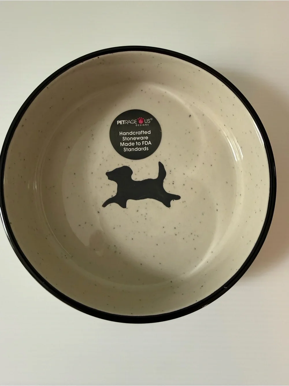 PetRageous Designs Dog Ceramic Pet Bowl - Beige